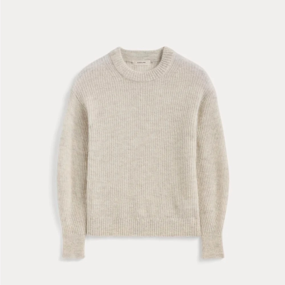 EVERLANE - THE COCOON CREW IN ALPACA - ALMOND - size S